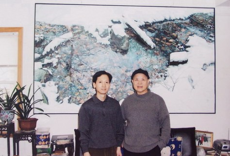 HK中國禪林畫院院長李智隆與我院名譽院長蔡楚夫先生在紐約合影